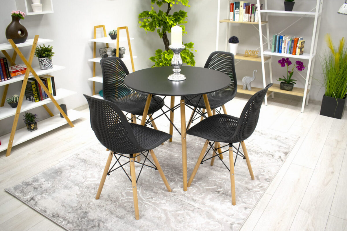 VERONA SET 4 STOLICE BLACK - Слика 1